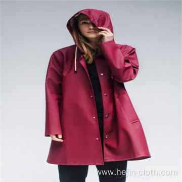 Waterproof ECO friendly polyurethane adult rainwear jacket